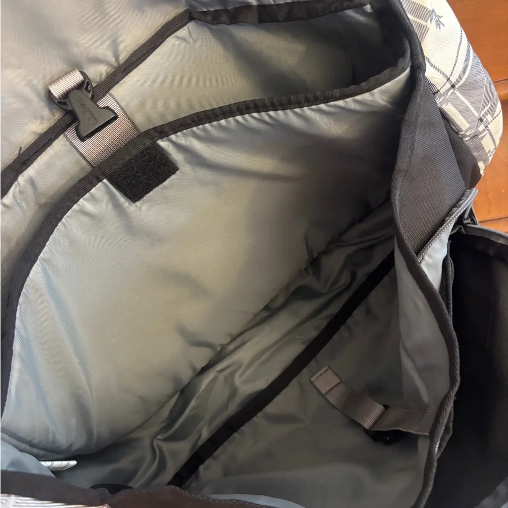 Y2K L.L.Bean Plaid Nylon Messenger Bag Commuter Crossbody